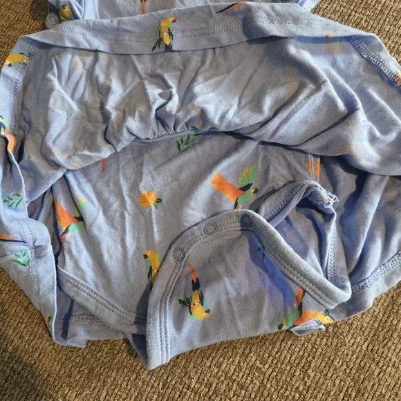 Kyte Baby Twirl Bodysuit Dress In Macaw - 0-3mo - Picture 3 of 7
